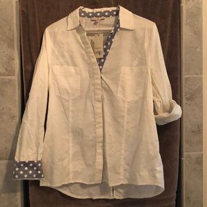 White Button Down Top